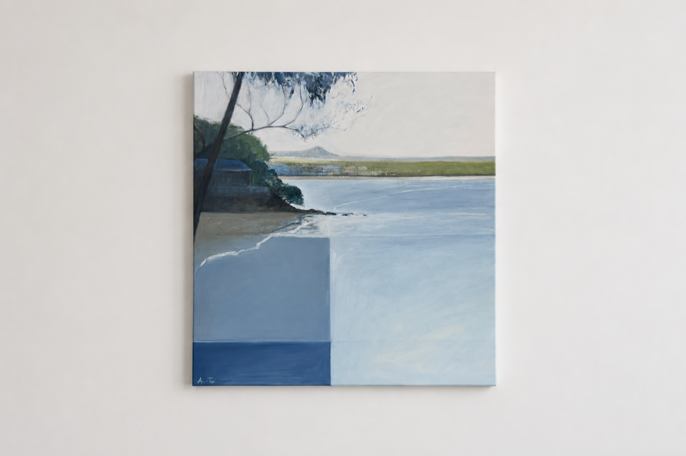 Amanda Tye — Noosa Mountain View (2025) — Oil on Linen — 90 cm x 90 cm