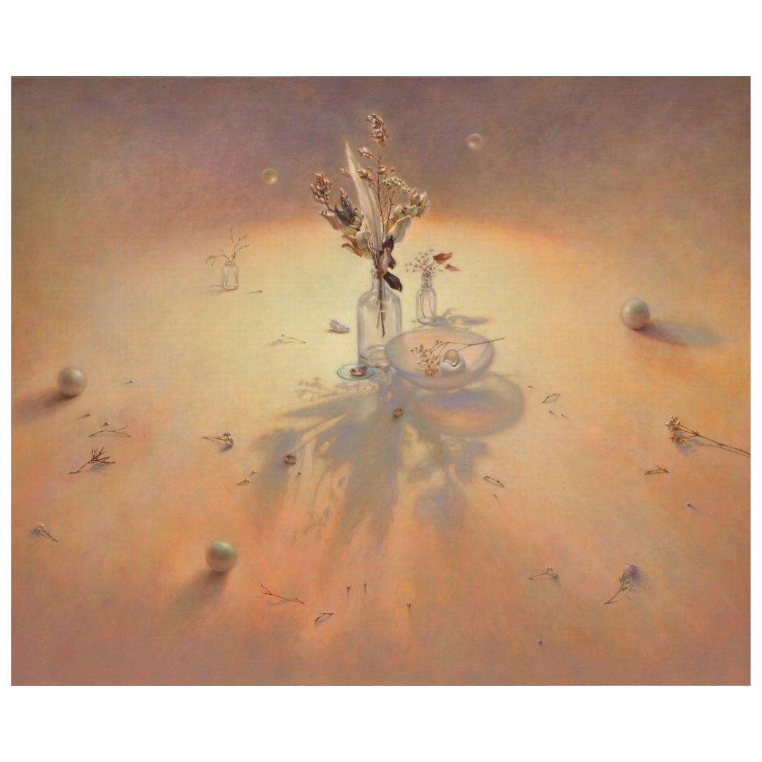 Louise Feneley — Tribute to the Central Sun (2022) — Oil on Canvas — 120 cm x 150 cm