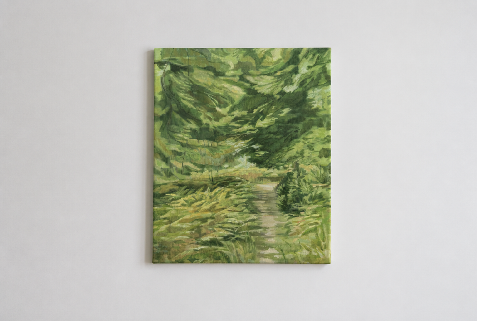 Michele Burder — Park Walk 2 (2023) — Oil on Linen — 57 cm x 53 cm