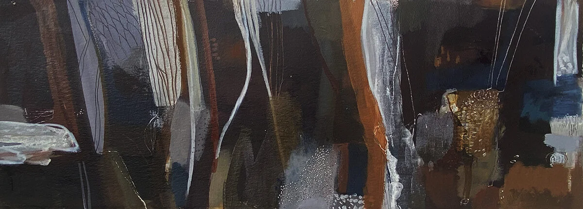 Tiel Seivl-Keevers — Treedance II — Mixed Media on Paper — 29 cm H x 70 cm W — Unframed — $650