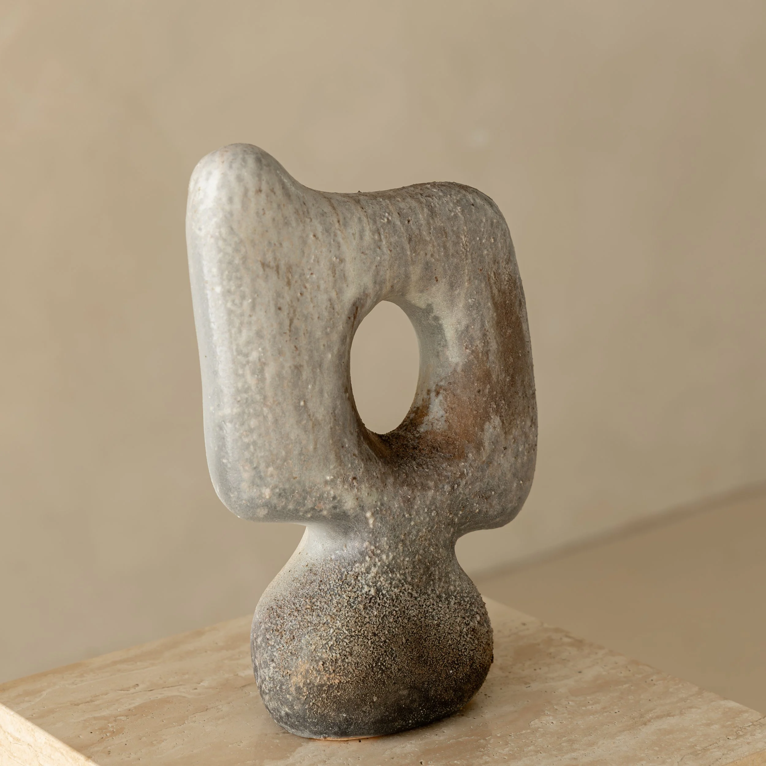 Tess Miller — Woodfired Sculpture 4 (2026) — Clay — 29 cm x 19 cm