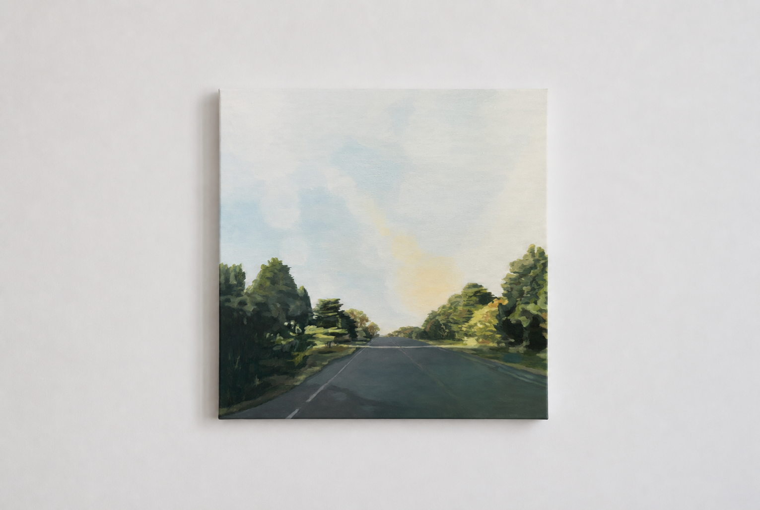 Michele Burder — C134 Mount Duneed, Late Afternoon (2025) — Oil on Canvas — 54 cm x 54 cm
