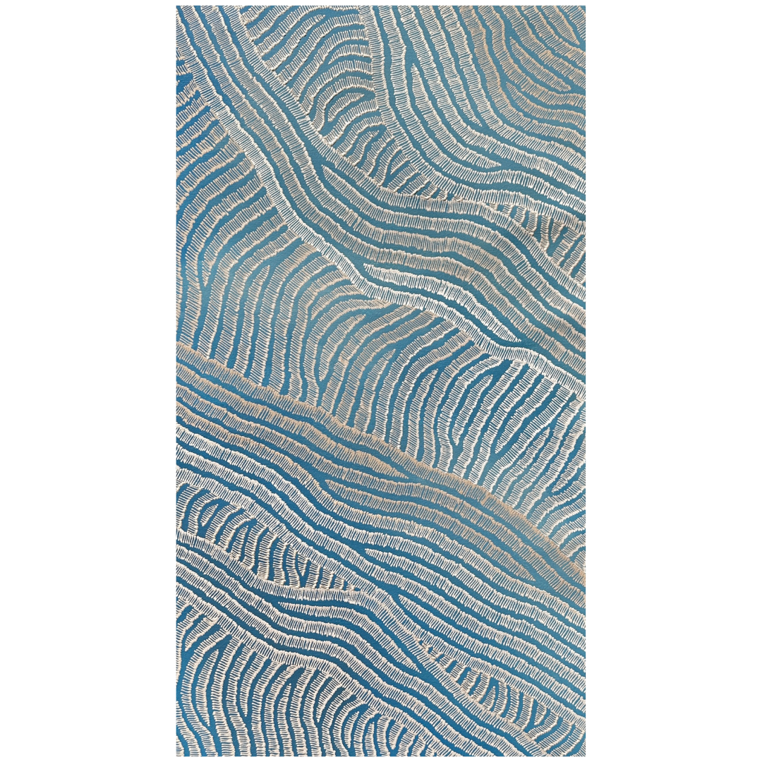 Hannah Lange — Waves (2026) — Acrylic on Cotton Canvas — 63.5 cm x 35.5 cm