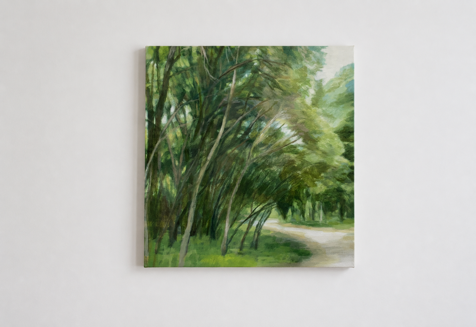 Michele Burder — Footfall (2020) — Oil on Board — 50 cm x 50 cm