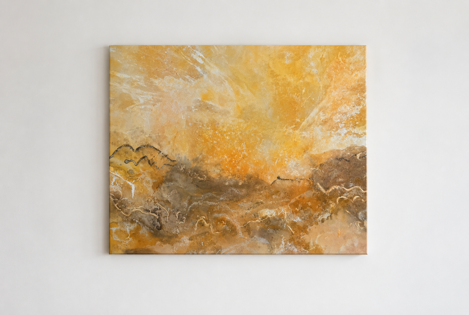 Kristian Hawker — Tales Of King Canyon (2026) — Oil, Acrylic and Enamel on Canvas — 120 cm x 150.5 cm