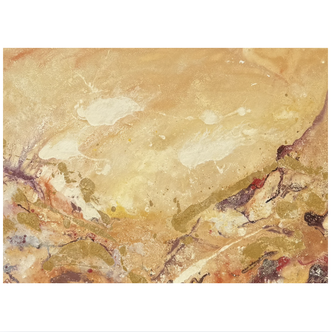 Kristian Flindt Hawker — Inky Opalescent (2025) — Oil, Acrylic and Enamel on Canvas — 150 cm x 110 cm