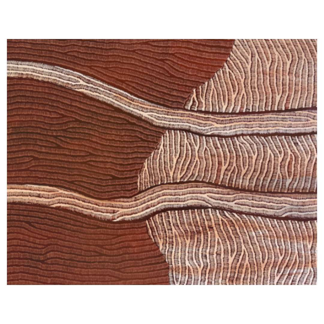Hannah Lange — Streams Into The Ocean (2026) — Acrylic on Cotton Canvas — 61 cm x 76 cm