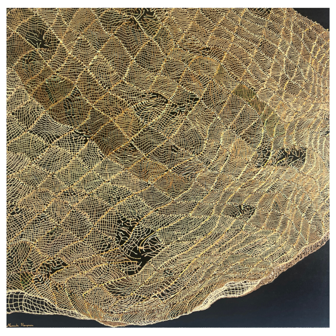 Miranda Hampson — The Spaces Between (2025) — Acrylic on Cotton Canvas — 76 cm x 76 cm