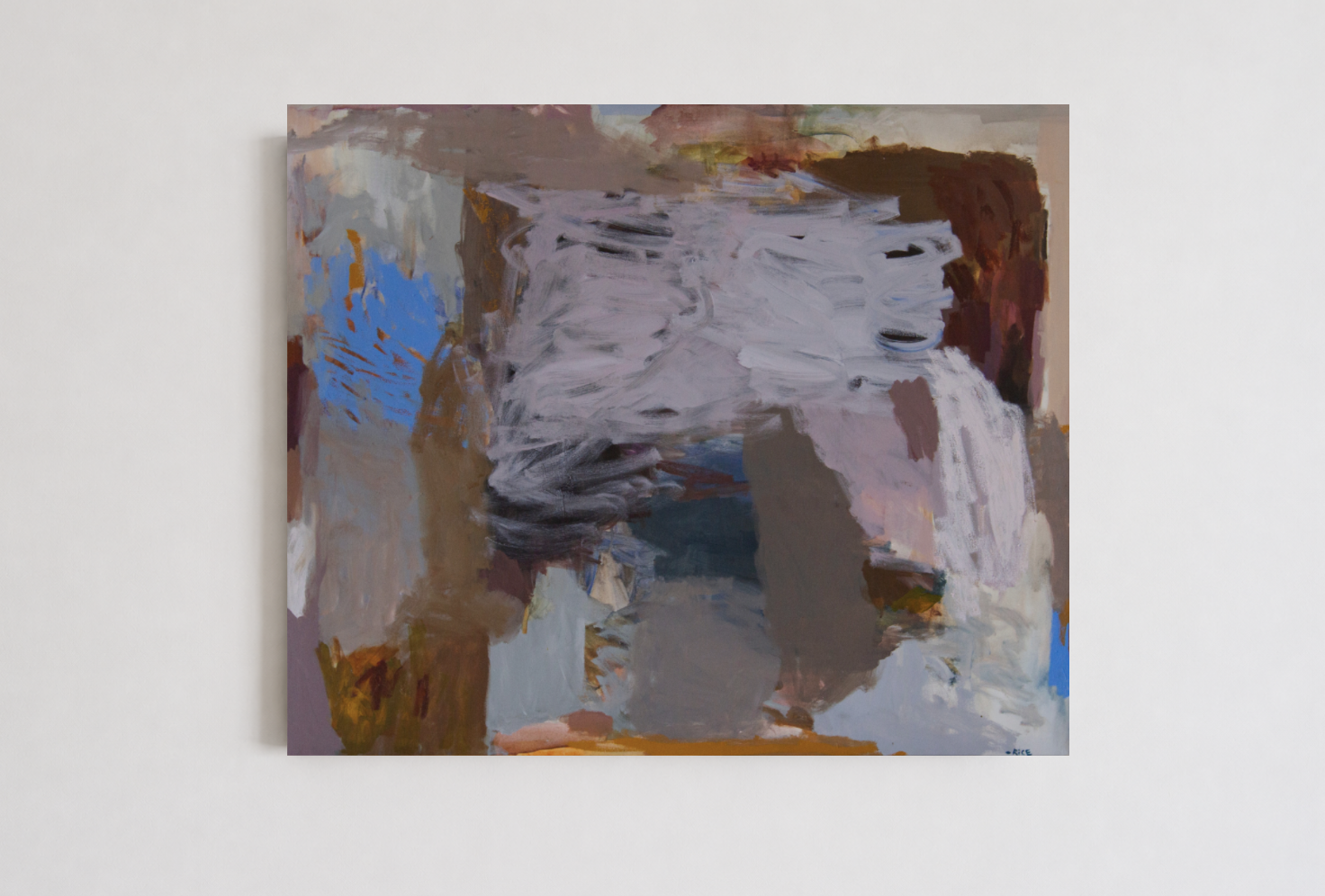 Lucy Rice — I'll Meet You Down By The River (2026) — Acrylic and Oil Stick on Canvas — 100 cm x 120 cm