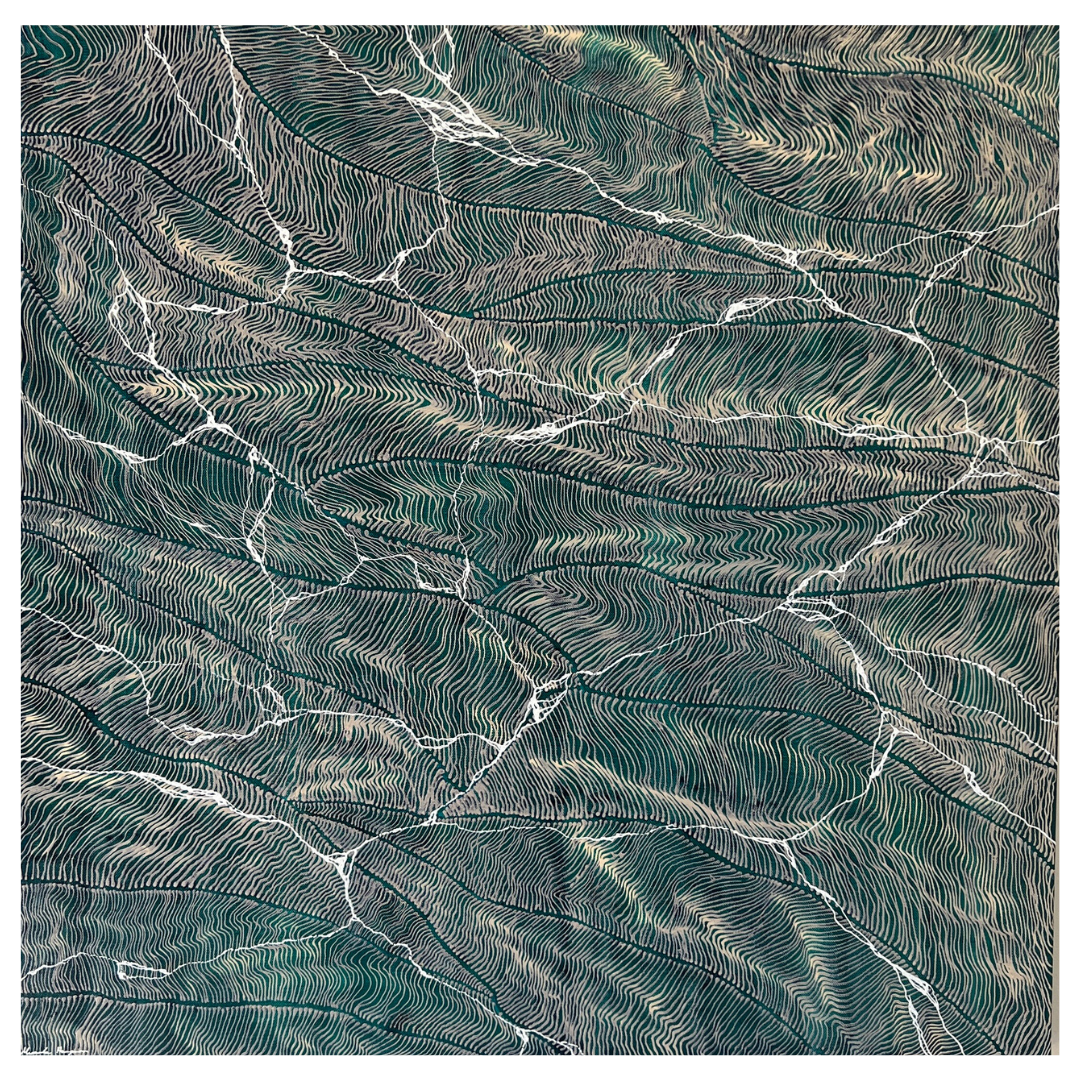 Miranda Hampson — Awakened (2025) — Acrylic on Cotton Canvas — 76 cm x 76 cm