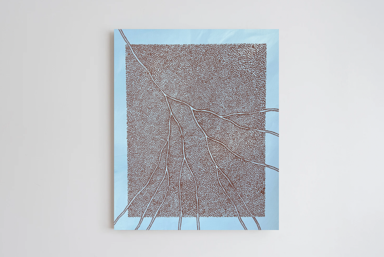 Hannah Lange — Tea Tree River (2026) — Acrylic on Cotton Canvas — 61 cm x 51 cm
