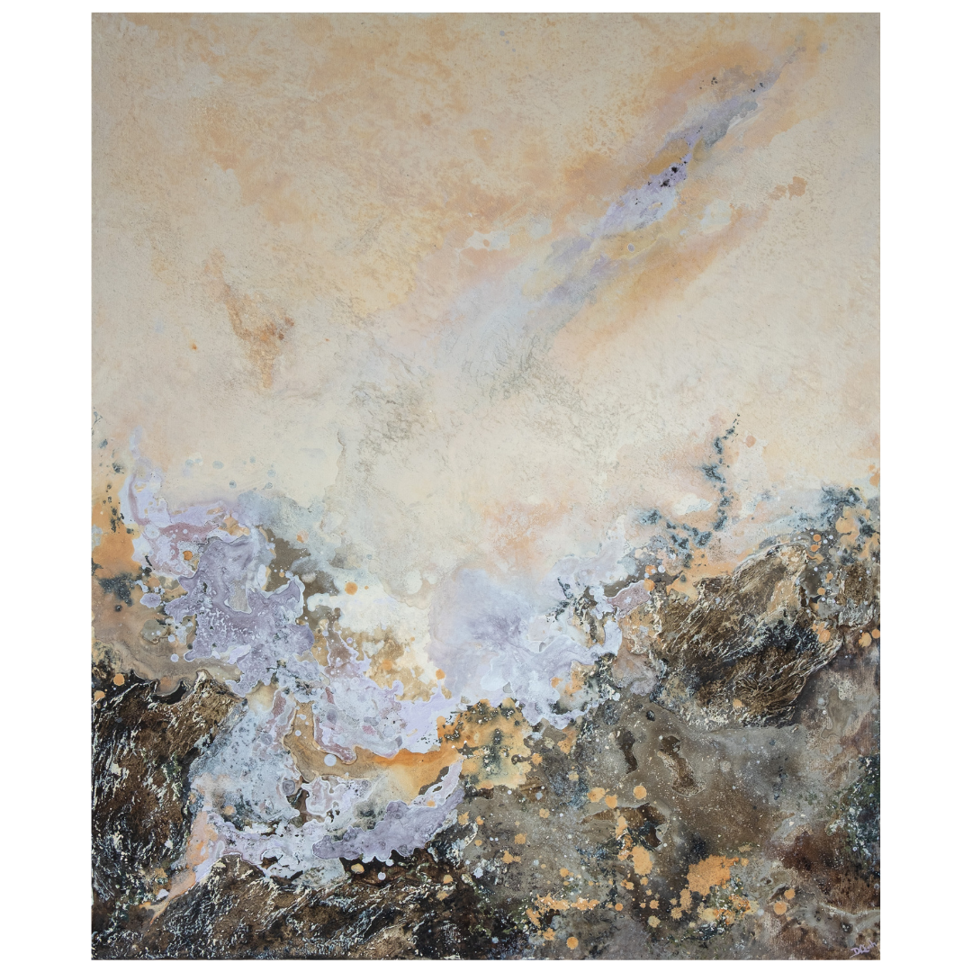 Denise Quah — Still Becoming I (2026) — Mixed Media on Canvas — 120 cm x 100 cm