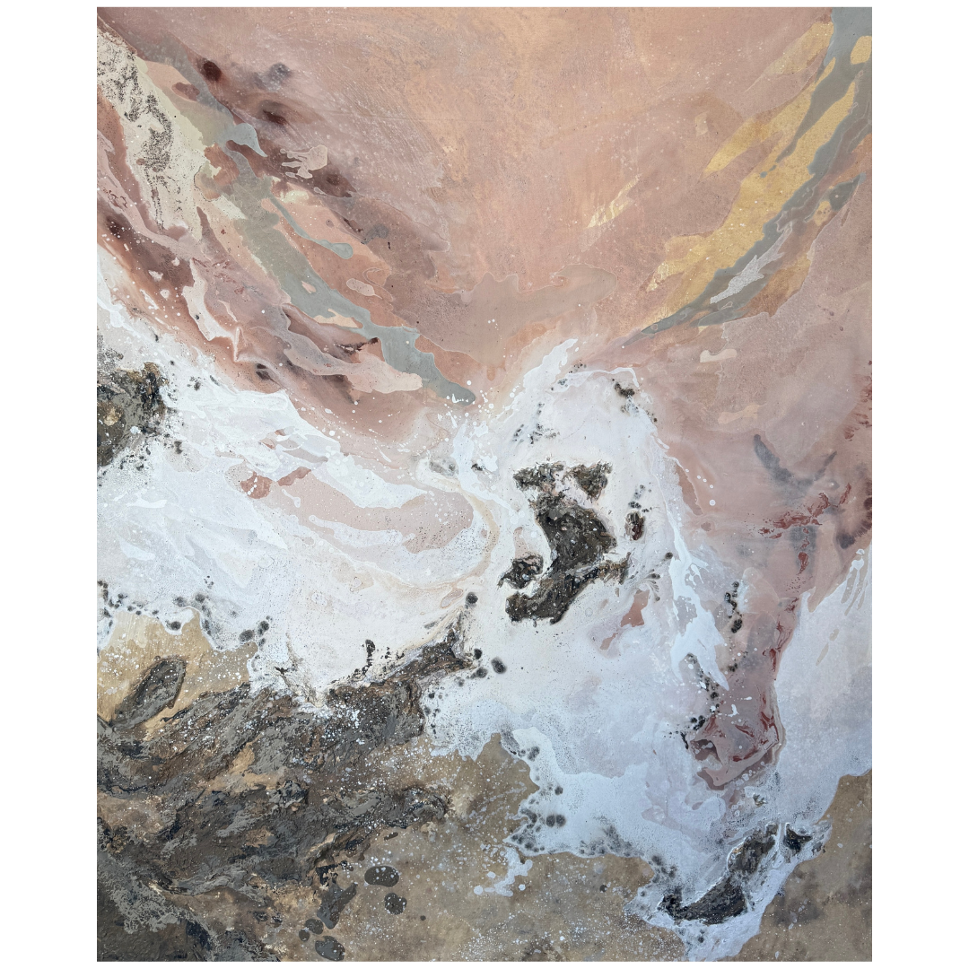Denise Quah — Arrival (2026) — Mixed Media on Canvas — 150 cm x 120 cm