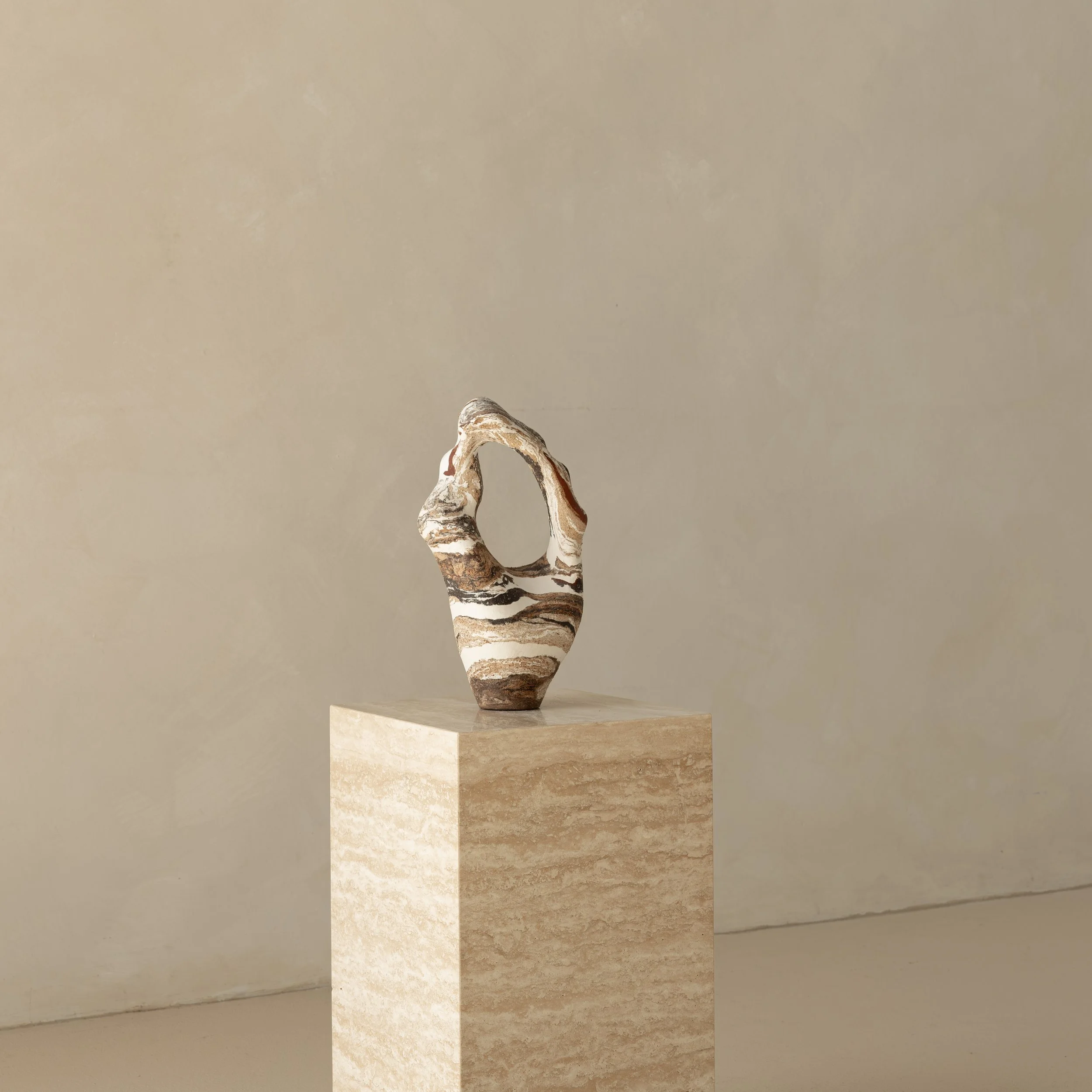 Nioka Clay — Twist Sculpture (2026) — Clay — 33.5 cm x 19 cm