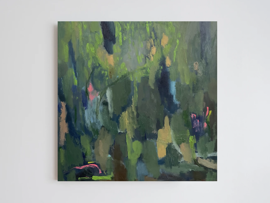 Andrea Bolima — Moss Of It (2024) — Oil on Canvas — 61 cm x 61 cm