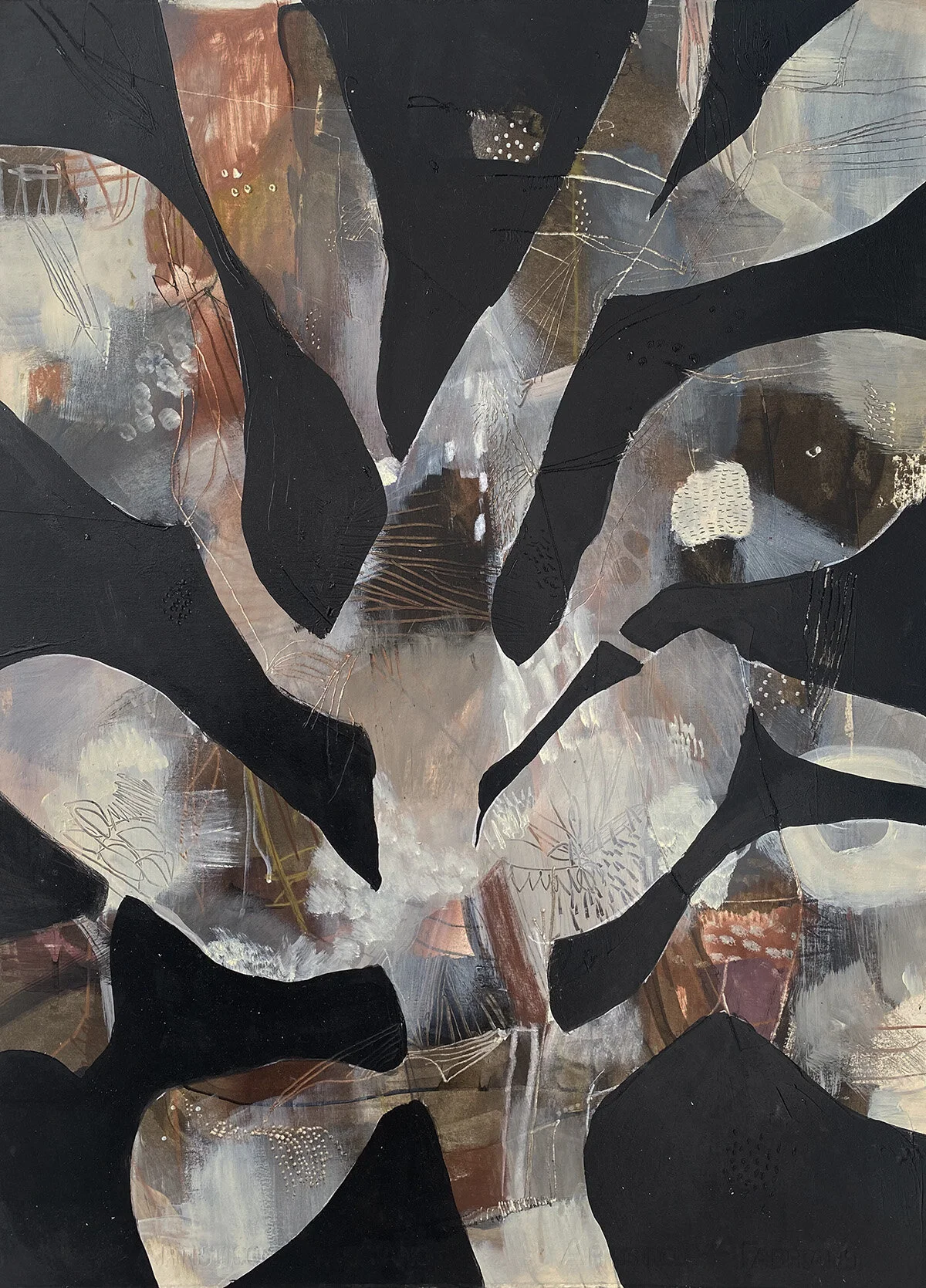 Tiel Seivl-Keevers — Mother Earth III — Mixed Media on Paper — 77 cm H x 56 cm W — Unframed — $1000