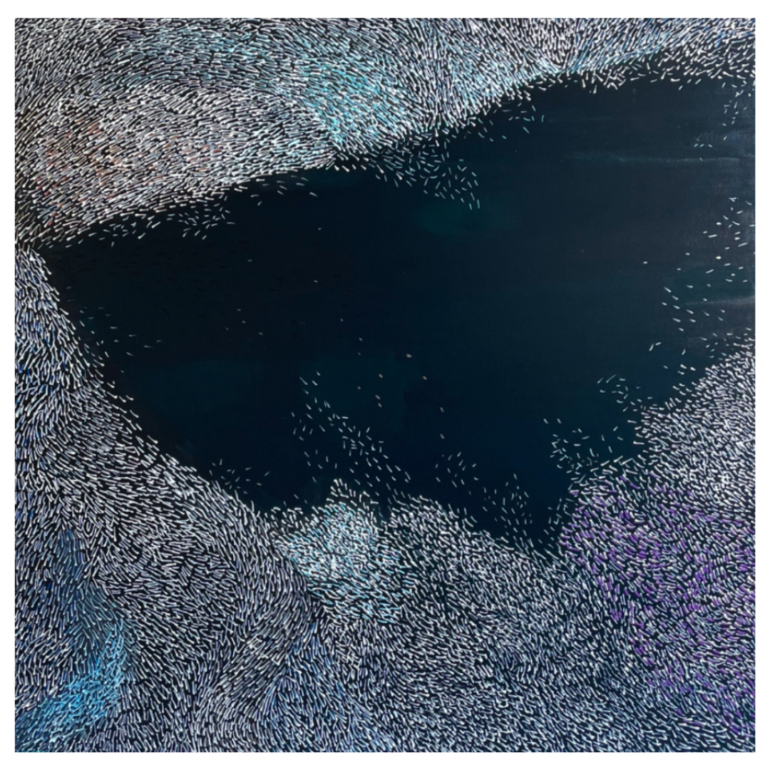 Miranda Hampson — Sacred Sustenance (2024) — Acrylic on Cotton Canvas — 121 cm x 121 cm