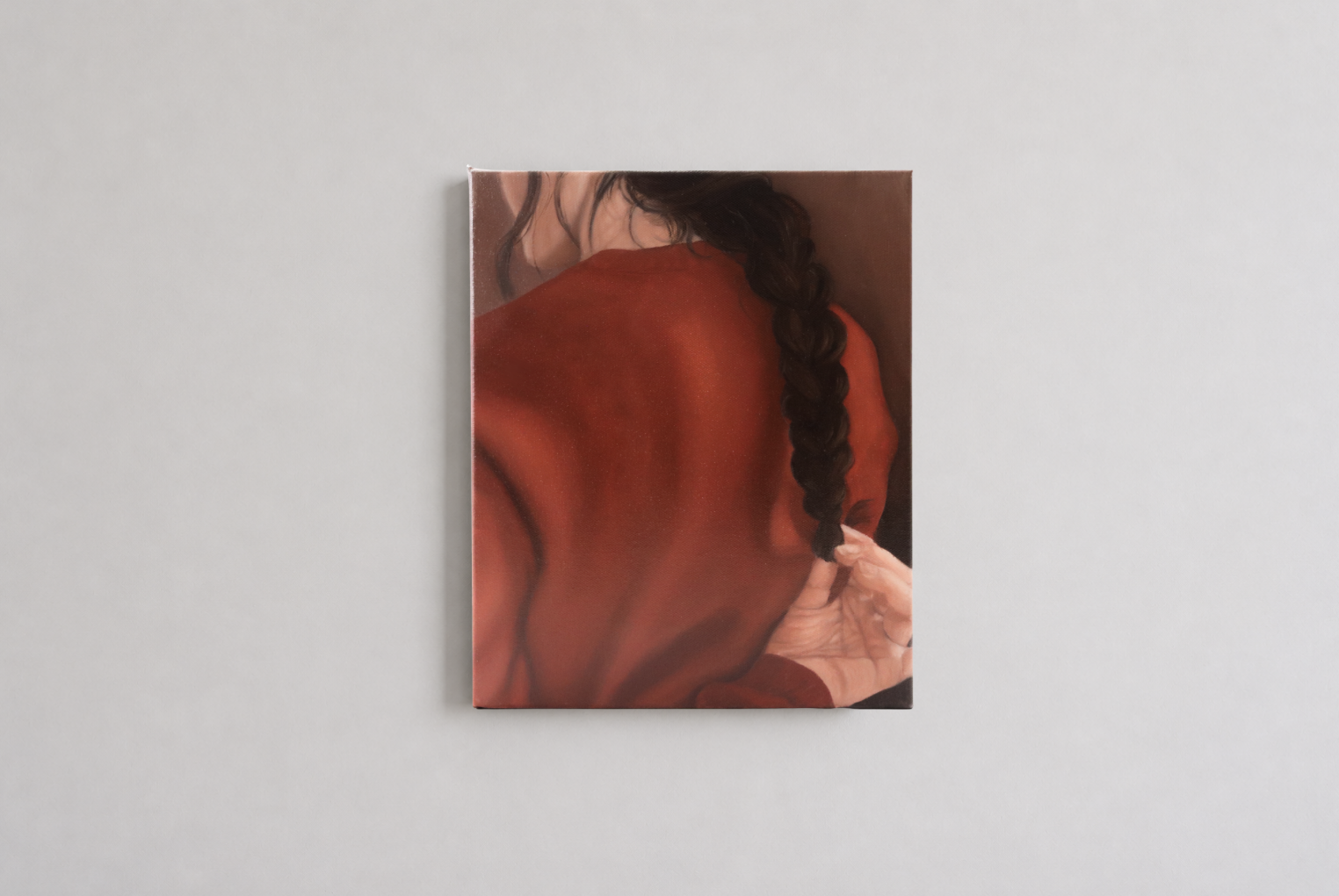 Emma Currie — Softly Bound (2025) — Oil on Canvas — 30.5 cm x 25.5 cm