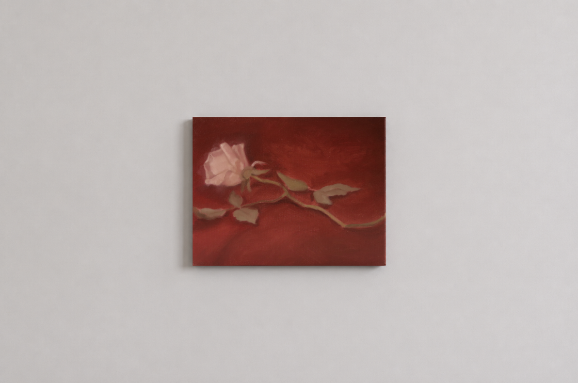 Emma Currie — Late Bloom (2025) — Oil on Canvas — 20.3 cm x 25.5 cm