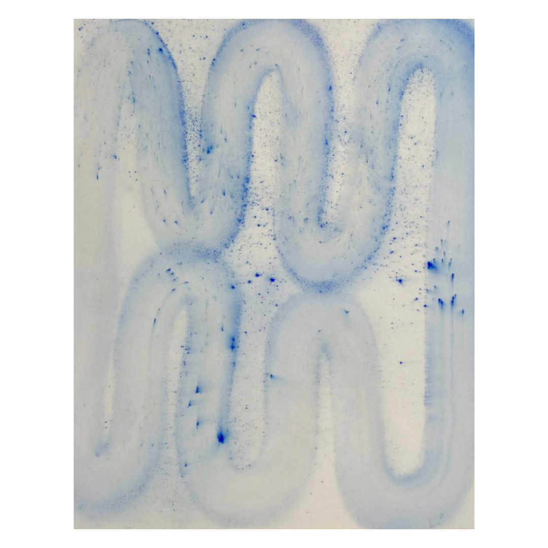 Skye Jamieson — Swimming, a tree appears, palms open (2024) — 120 cm x 100 cm