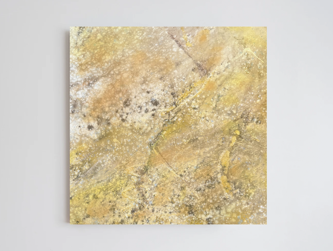 Kristian Hawker — Silent Visitors (2025) — Oil, Acrylic and Enamel on Canvas — 120 cm x 120 cm