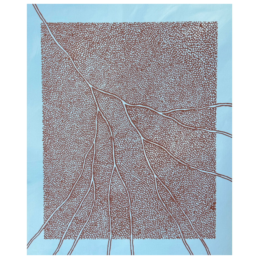 Hannah Lange — Tea Tree River (2026) — Acrylic on Cotton Canvas — 61 cm x 51 cm