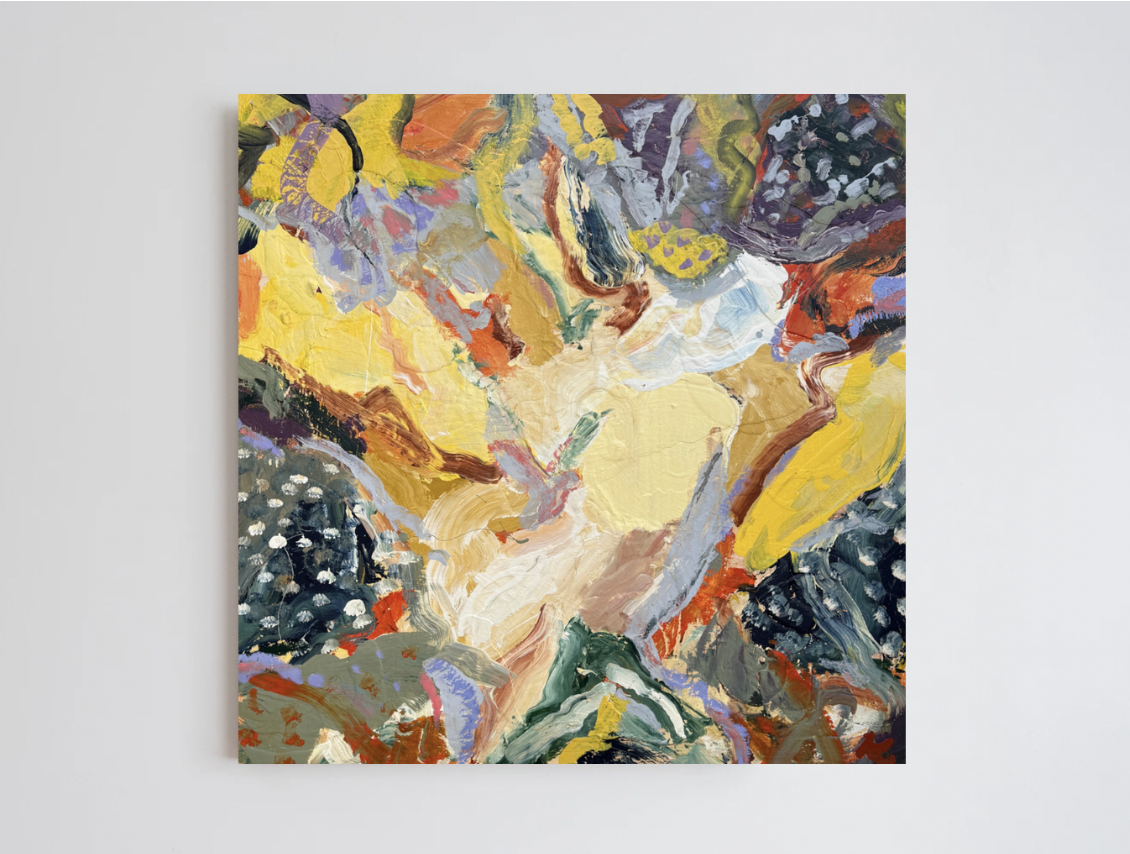 Kristian Hawker — Today & Tomorrow (2026) — Oil, Acrylic and Enamel on Canvas — 91.2 cm x 91.5 cm
