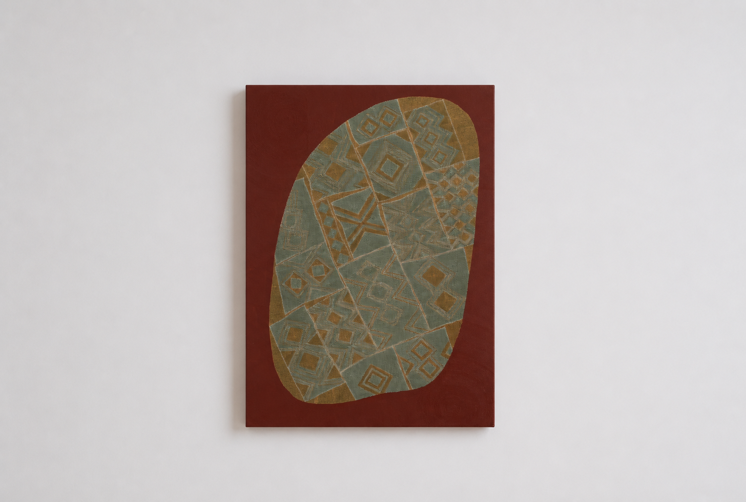 Konstantina — Mari Budbili Ochre (2025) — Acrylic and Ochre on Linen — 151 cm x 100 cm