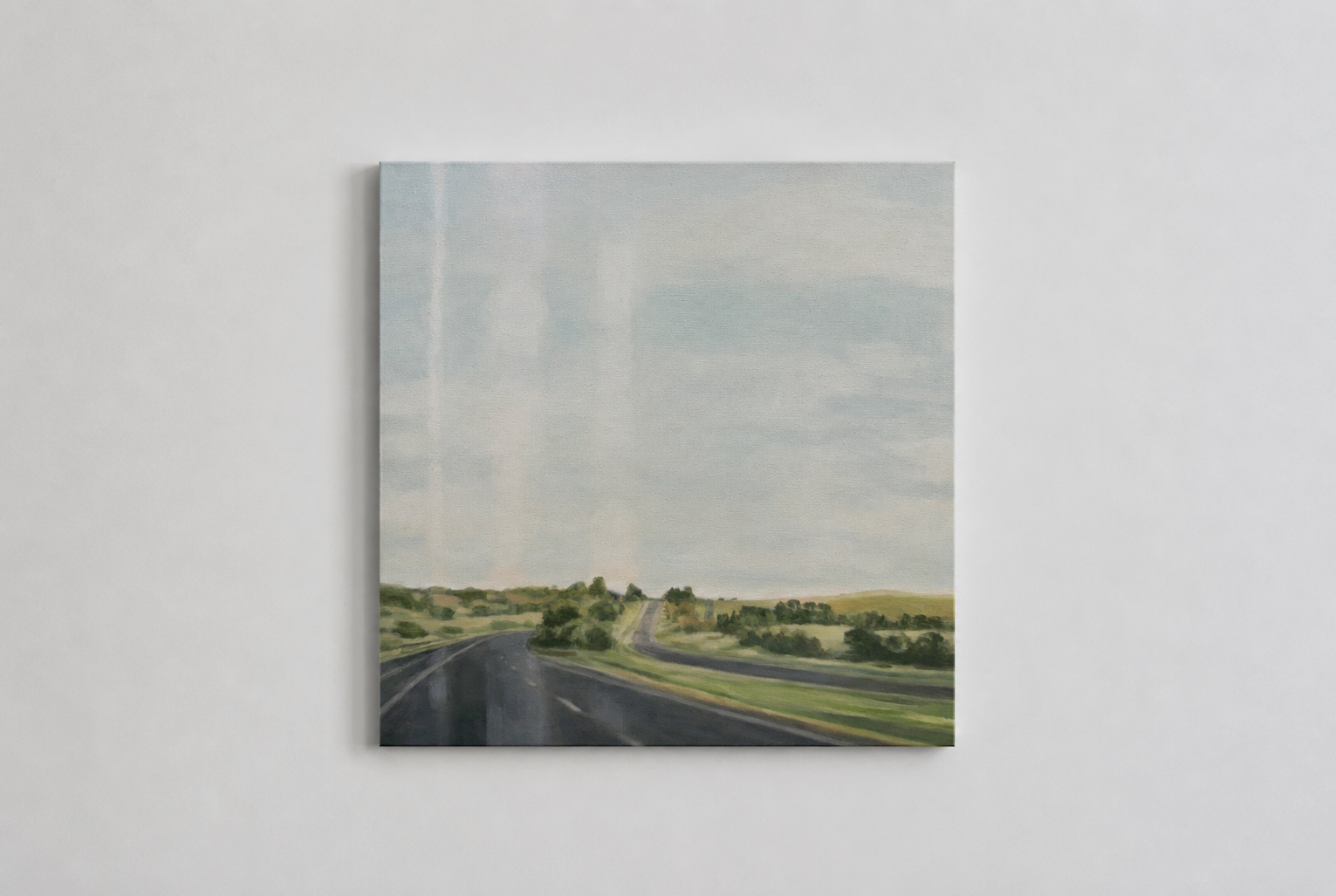 Michele Burder — M79 Calder Freeway, Digger's Rest (2025) — Oil on Canvas — 33 cm x 33 cm