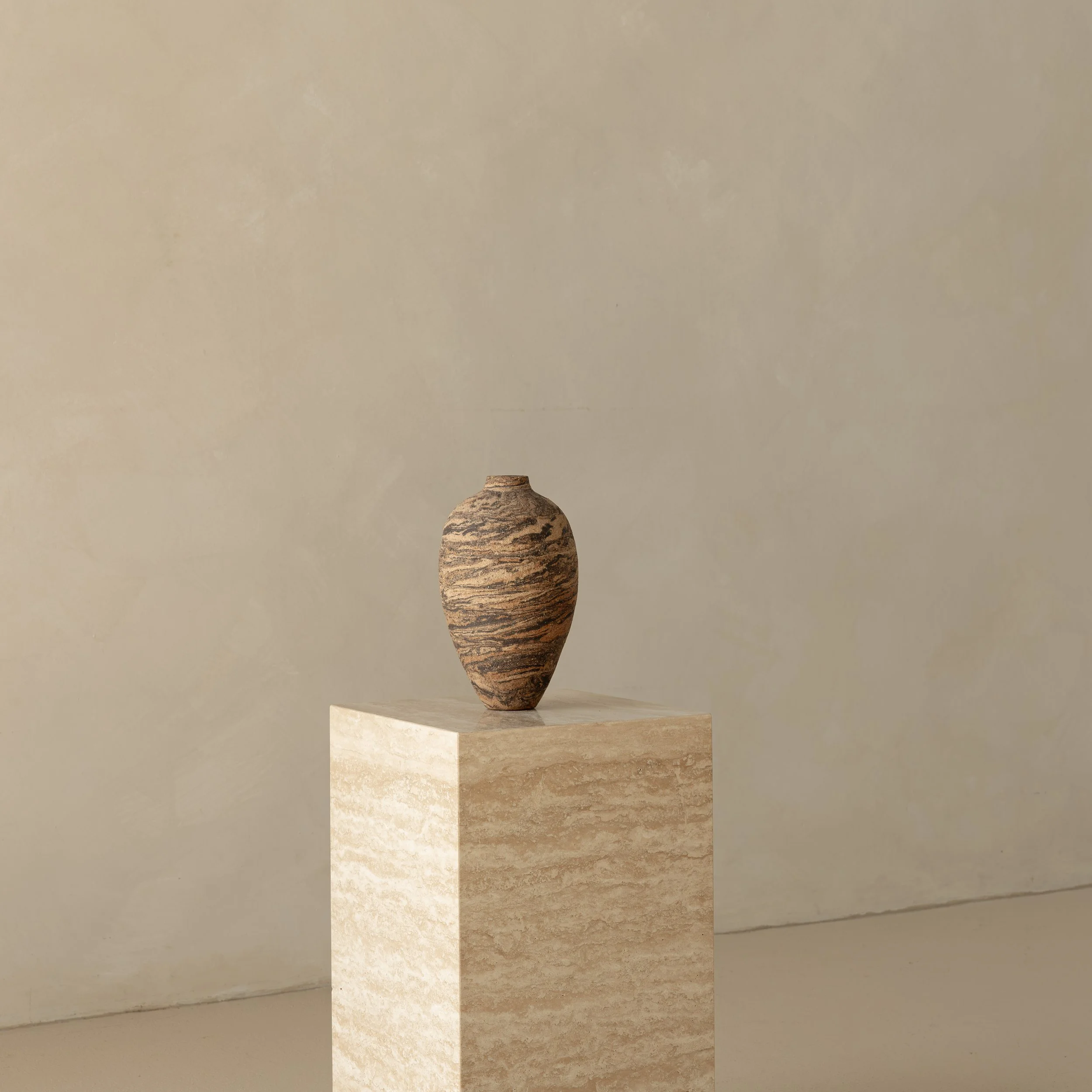 Nioka Clay — Cone Vase (2026) — Clay — 24.5 cm x 14.5 cm