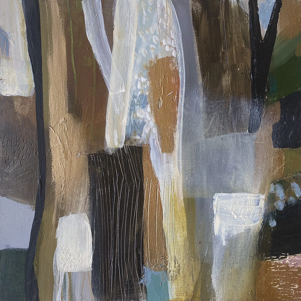 Tiel Seivl-Keevers — Dreamscapes — Mixed Media on Canvas — 32 cm H x 32 cm W — Framed in Oak — $1000