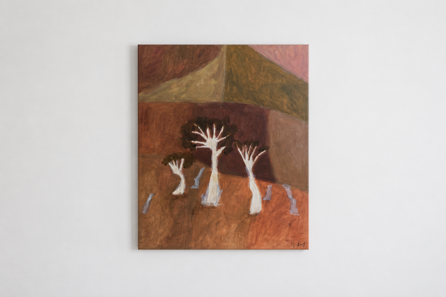 Giorgia Bel — Blending Into (2025) — Acrylic and Oil Pastel on Canvas — 91.4 cm x 76.2 cm