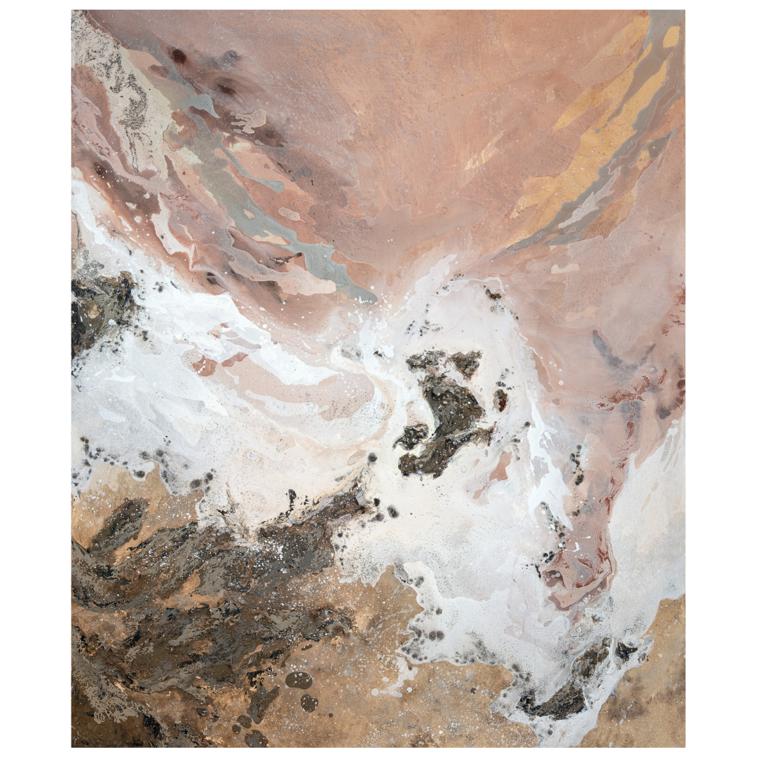 Denise Quah — Arrival (2026) — Mixed Media on Canvas — 150 cm x 120 cm