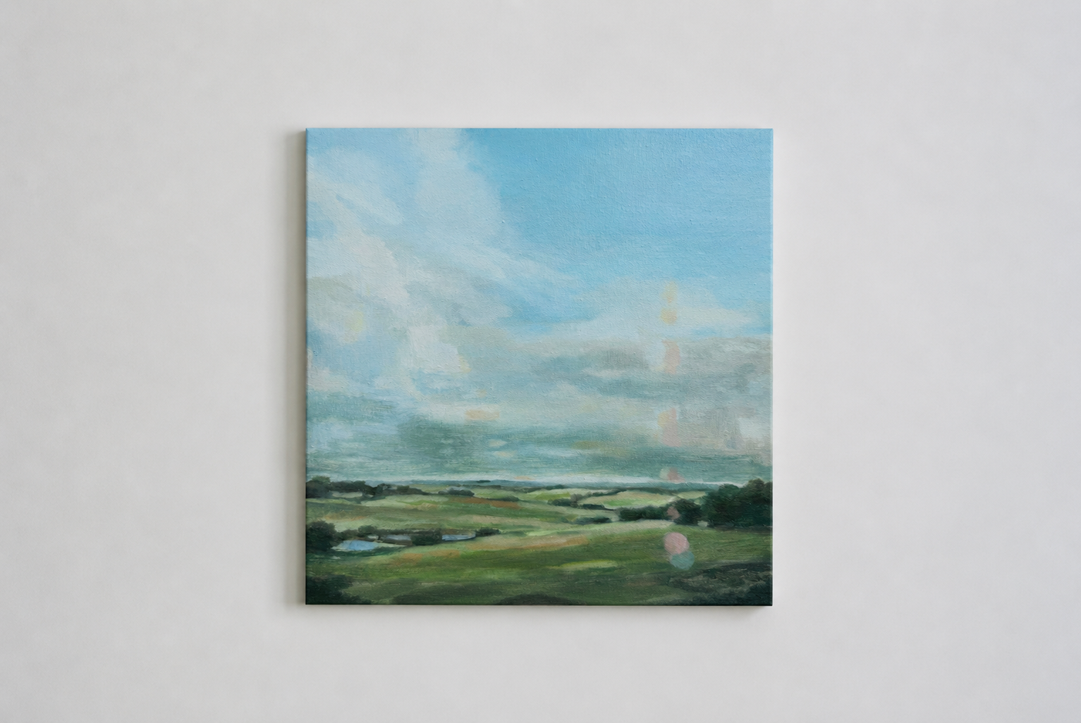Michele Burder — C152 Dean’s Marsh, Winter (2025) — Oil on Canvas — 33 cm x 33 cm