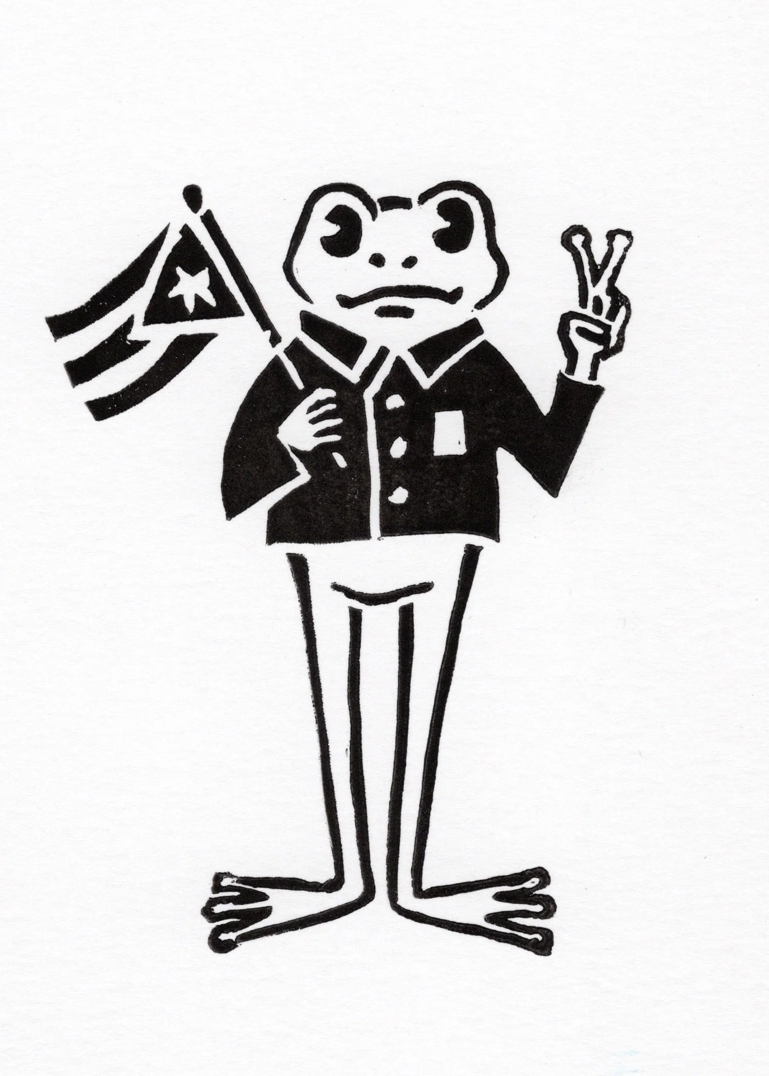 Sapo Concho Frog Block Print