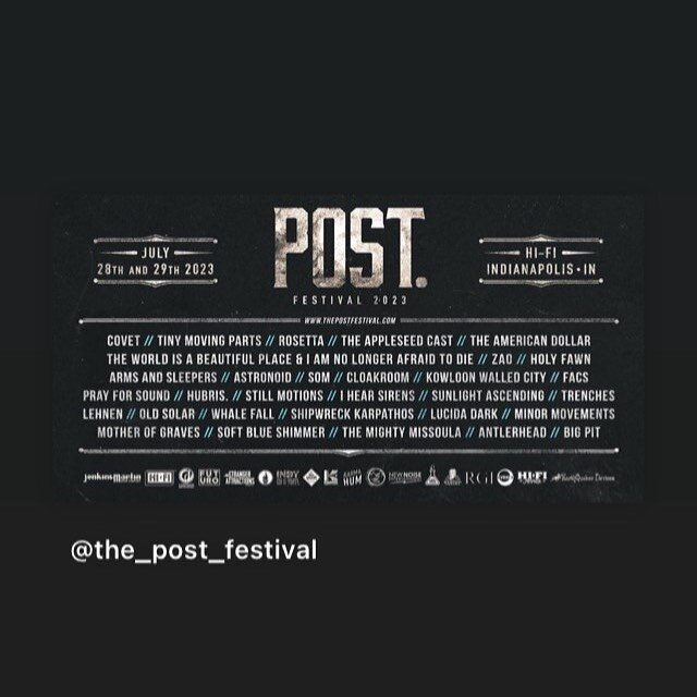 is proud to be a sponsor of POST. festival 2023.  This week!