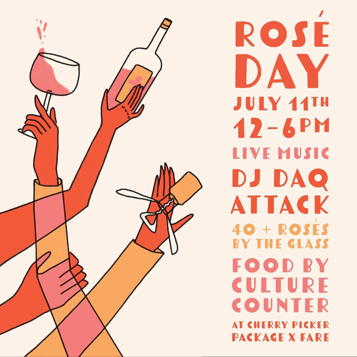 Join us THIS SUNDAY from 12pm to 6pm for a day full of sun, family fun and Ros&eacute;! 

We'll have 40+ Ros&egrave;'s by the glass,
live music by @djdaqattack , and delicious grub by our neighbors @culture_countersgf ! 

We sure missed this event in