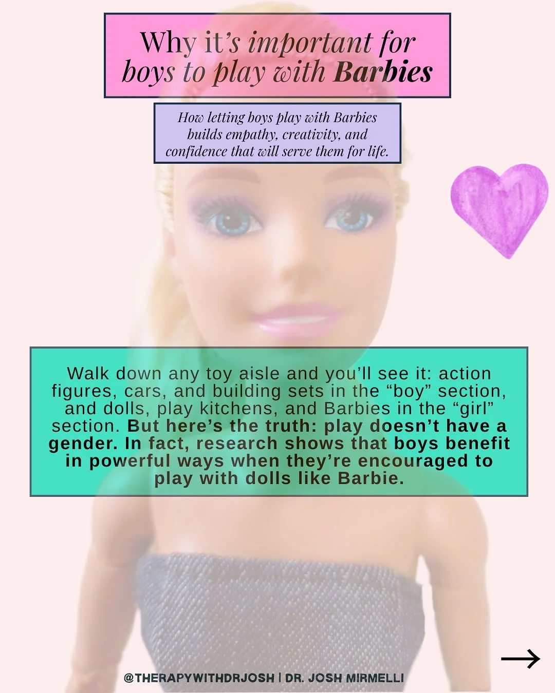 what if a doll could help your son grow into a kinder, more confident adult? 💡 research shows that boys who play with dolls build empathy, creativity, and flexibility that last a lifetime. barbies aren&rsquo;t just for girls&mdash;they&rsquo;re for 
