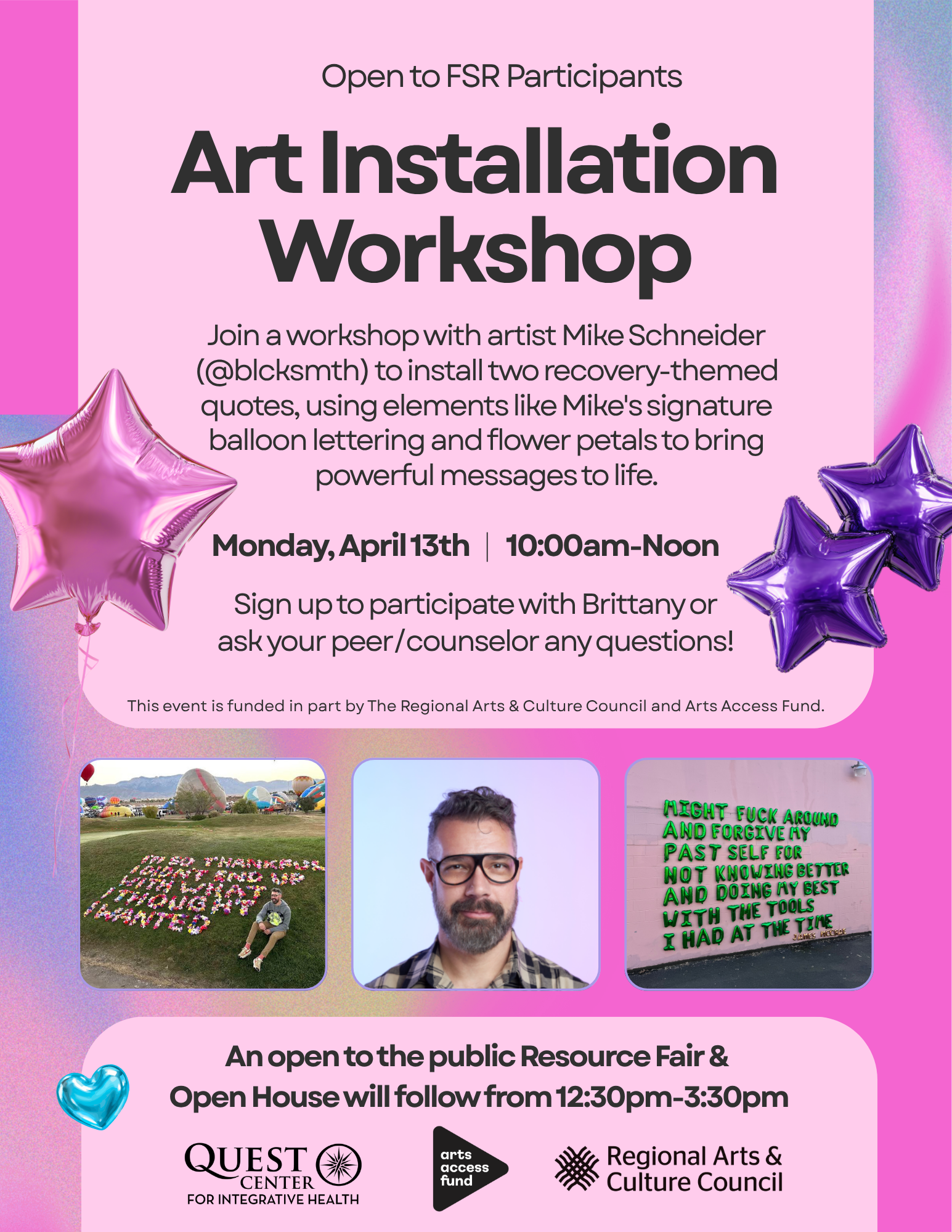 Art Installation Workshop with Mike Schneider