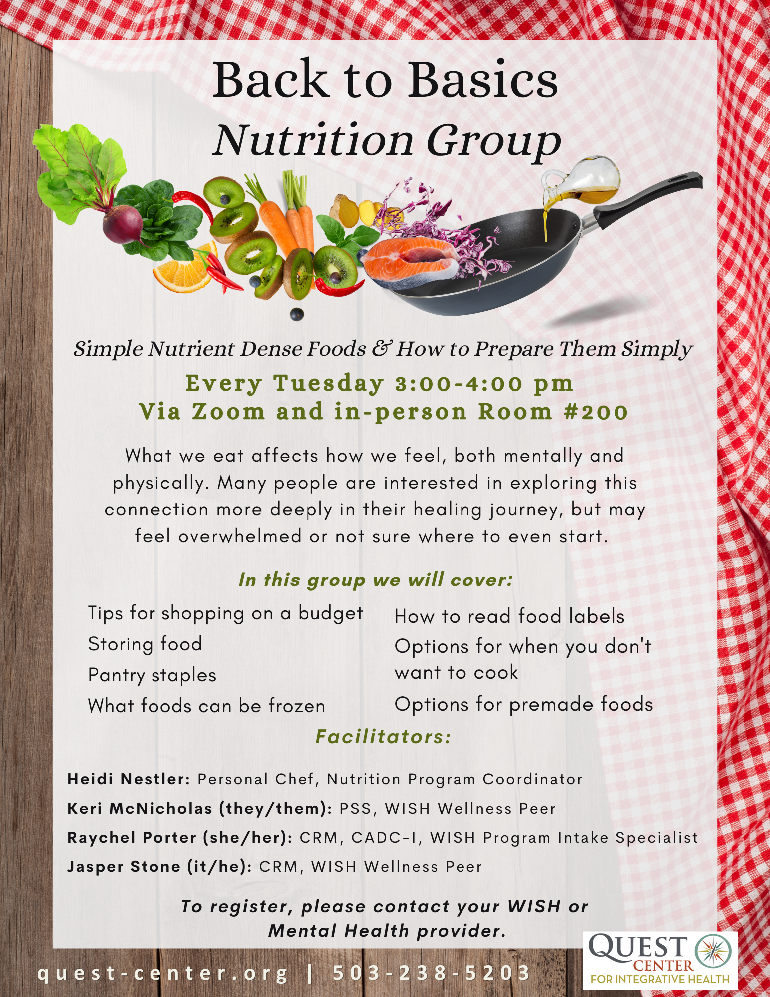 Back to Basics Nutrition Group — Quest Center for Integrative Health