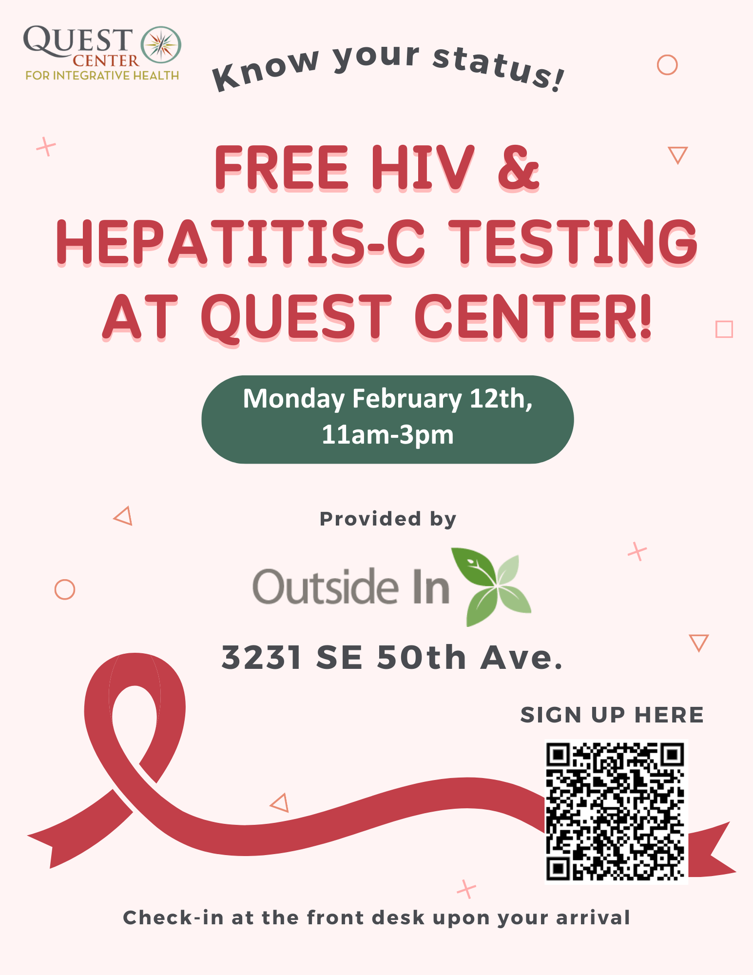 Hiv Code Quest Free HIV & Hepatitis-C Testing at Quest Center — Quest Center for ...