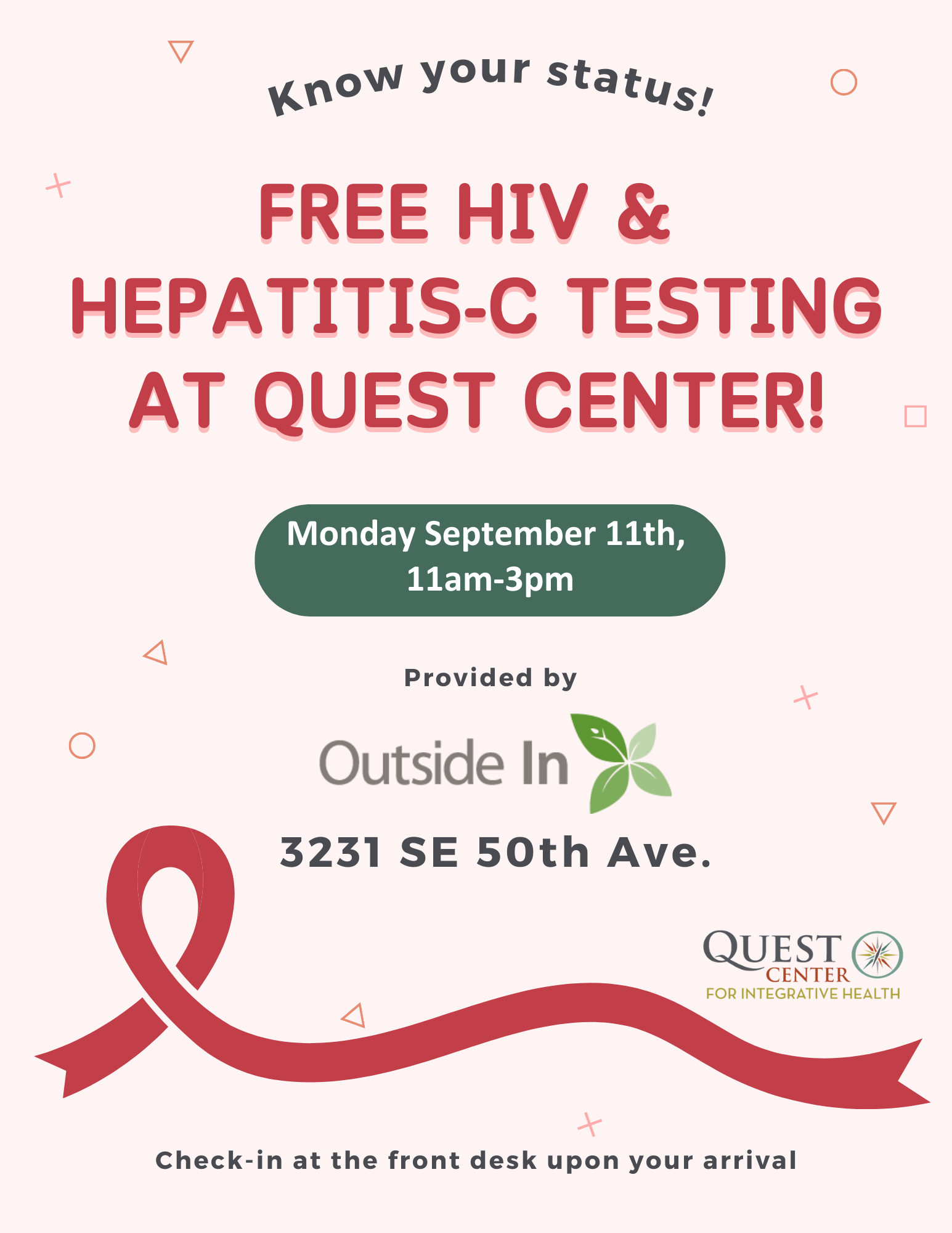 Free HIV & Hepatitis-C Testing at Quest — Quest Center for Integrative ...