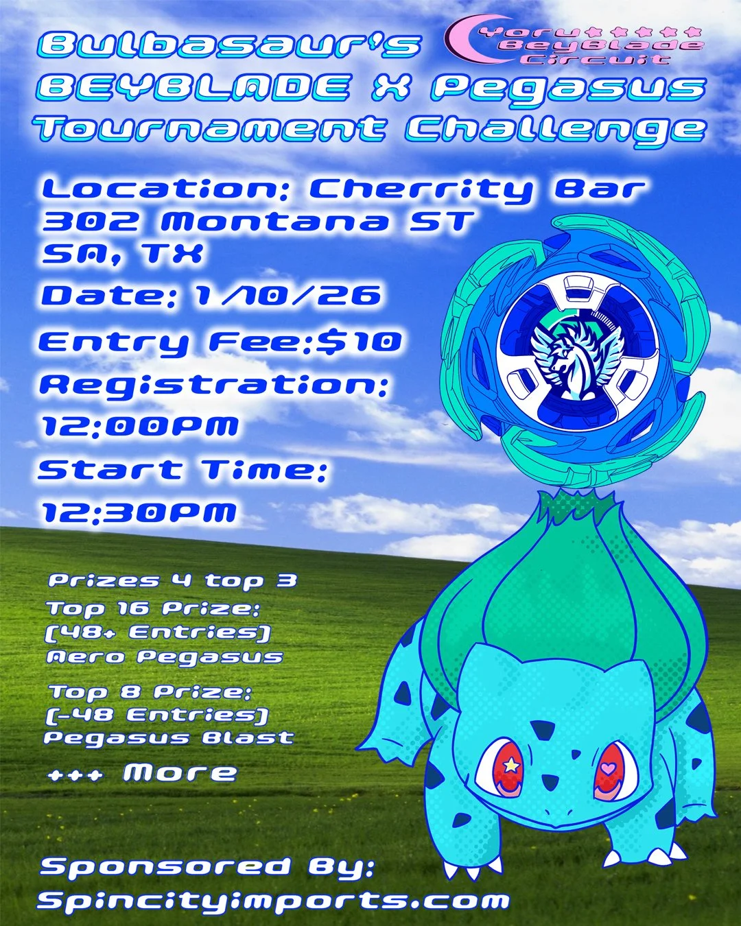 Bulbasaur’s Beyblade x Pegasus Tournament Challenge
