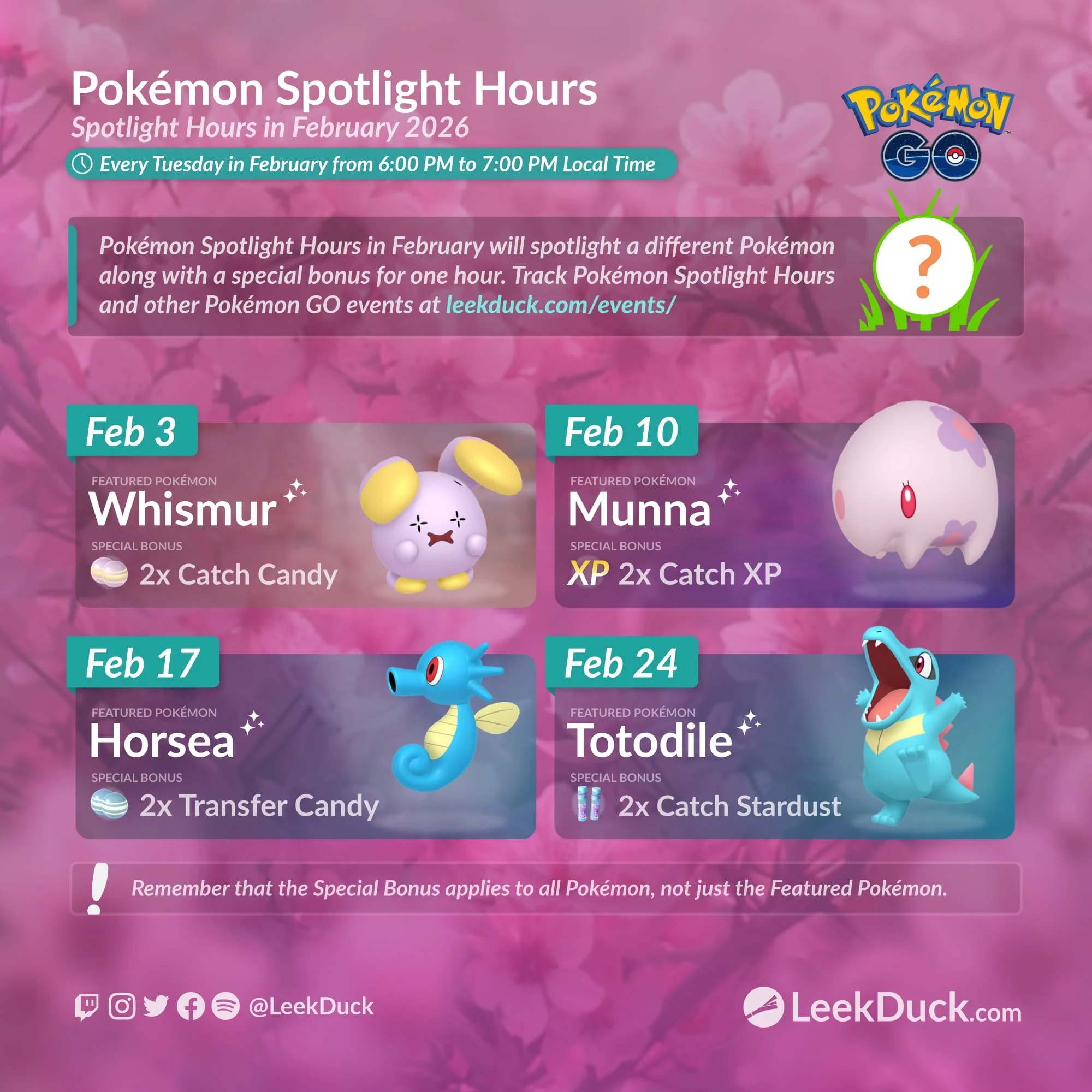 Pokémon GO Spotlight Tuesdays (Horsea) - Kids Eat FREE! from 7-close