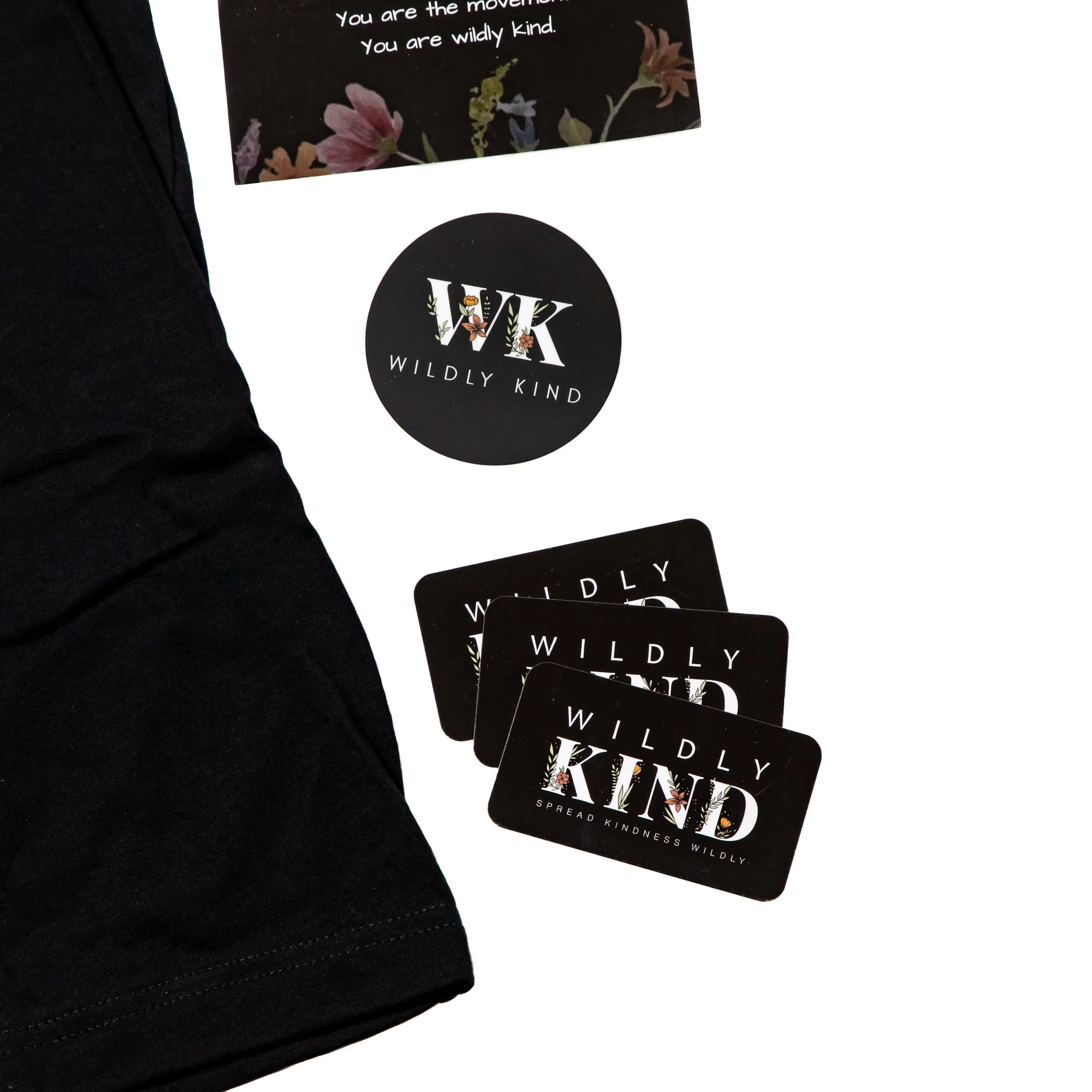 Wildly Kind Business Cards and Sticker Product Photography by Malaina Kinne Photography