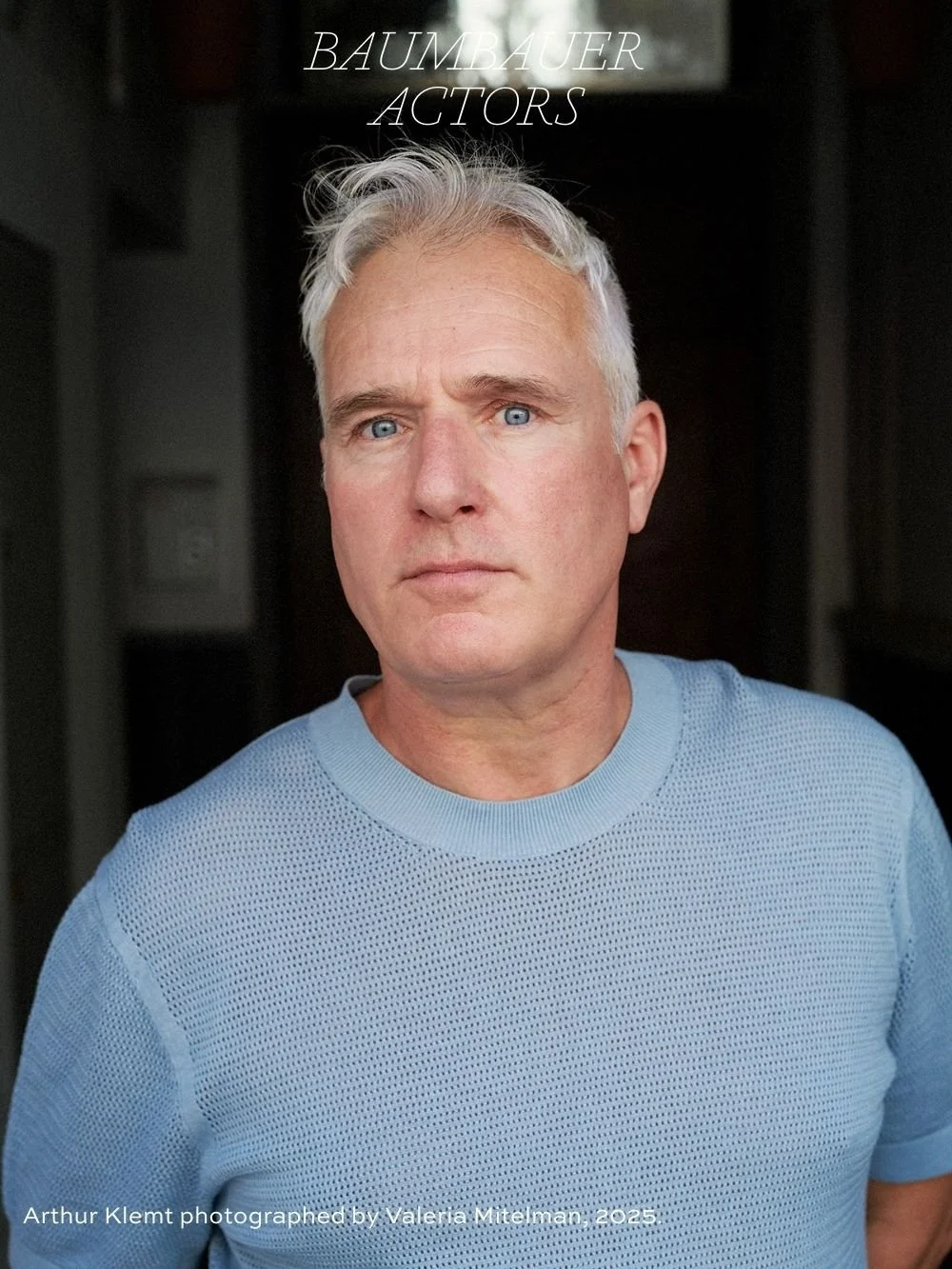 ARTHUR KLEMT has new headshots courtesy of Valeria Mitelman and showreel arriving in your inbox on Thursday, September 11th.