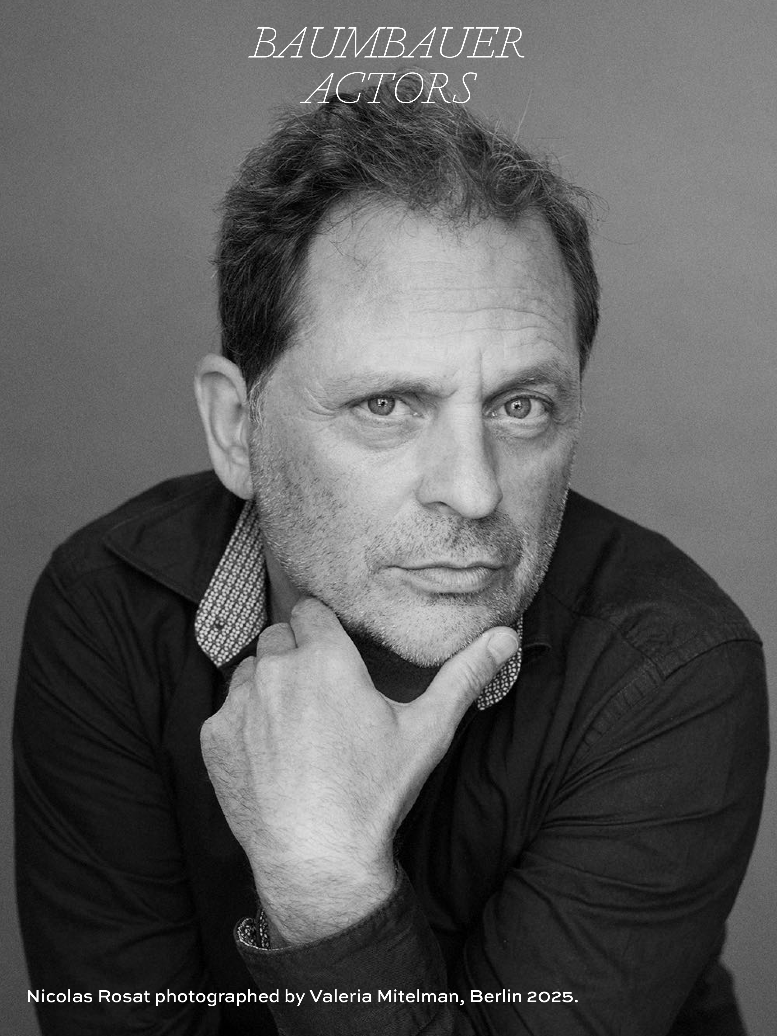 NICOLAS ROSAT has new headshots courtesy of Valeria Mitelman arriving in your inbox on Thursday, July 17th at 11am EST.