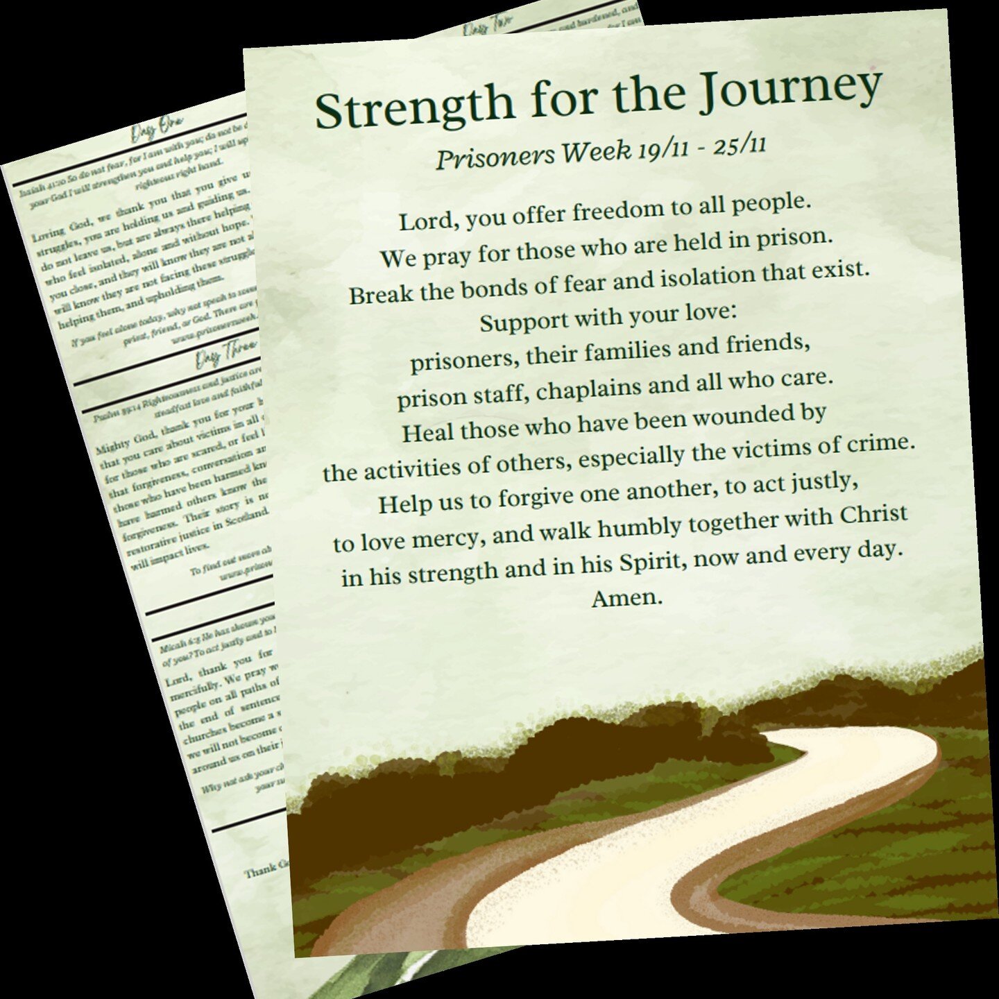 Download the PW 2023 daily prayer sheet 
https://www.prisonersweek.org.uk/prayer
#prisonersweek2023 #strengthforthejourney
Lord, you offer freedom to all people.
We pray for those who are held in prison.
Break the bonds of fear and isolation that exi