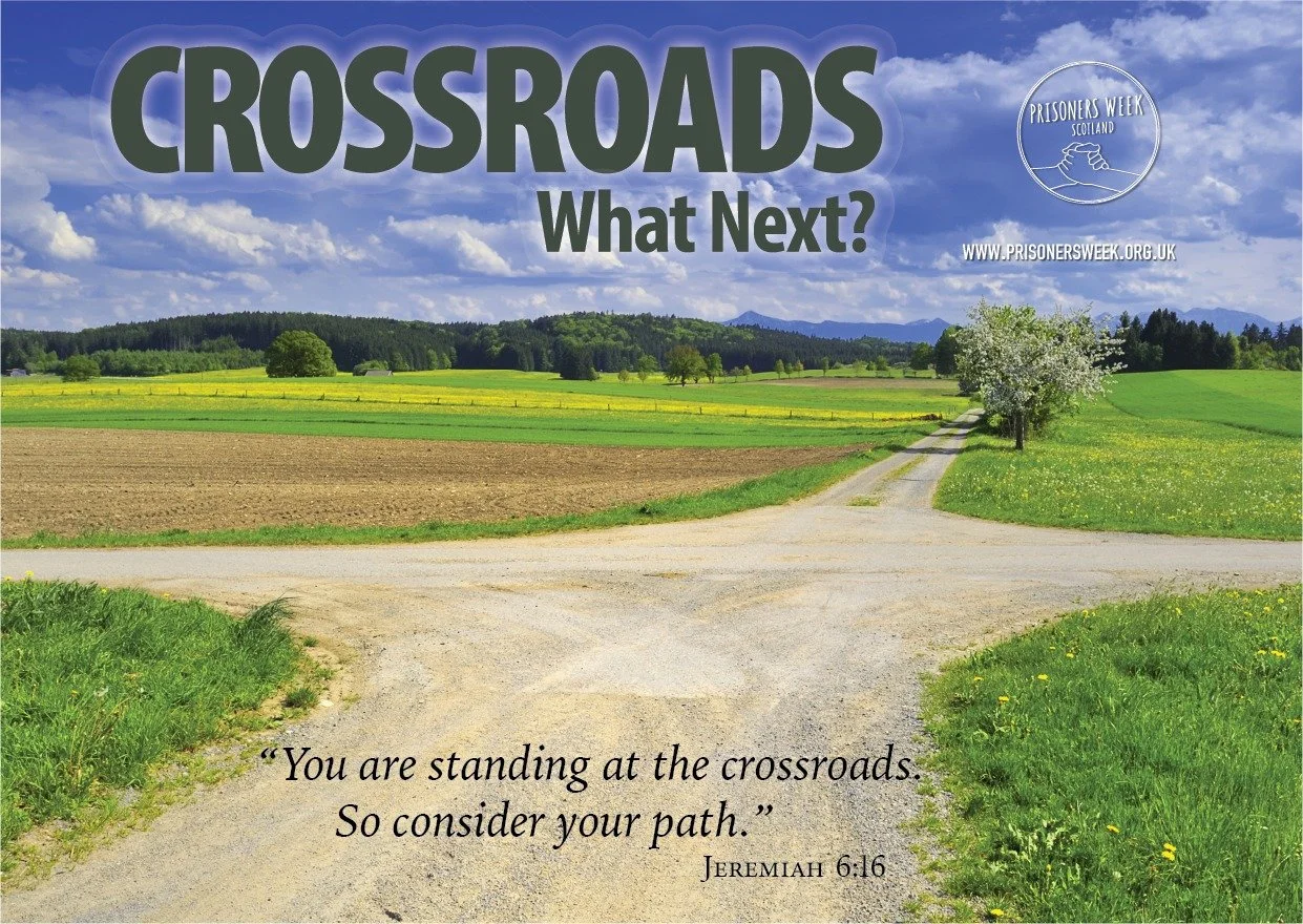 🛣️ Prisoners Week 2025
Crossroads: What Next?

Each year, Prisoners Week invites us to pause and listen to the voices of those impacted by imprisonment &mdash; people who so often find themselves at a crossroads.

Whether it's a person in prison fac