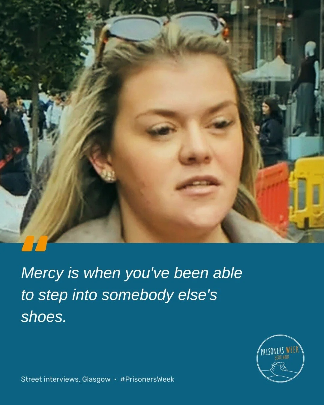 "Mercy is when you've been able to step into somebody else's shoes." 

Street interviews in Glasgow, asking what mercy means today. prisonersweek.org.uk #PrisonersWeek #ShowMercy